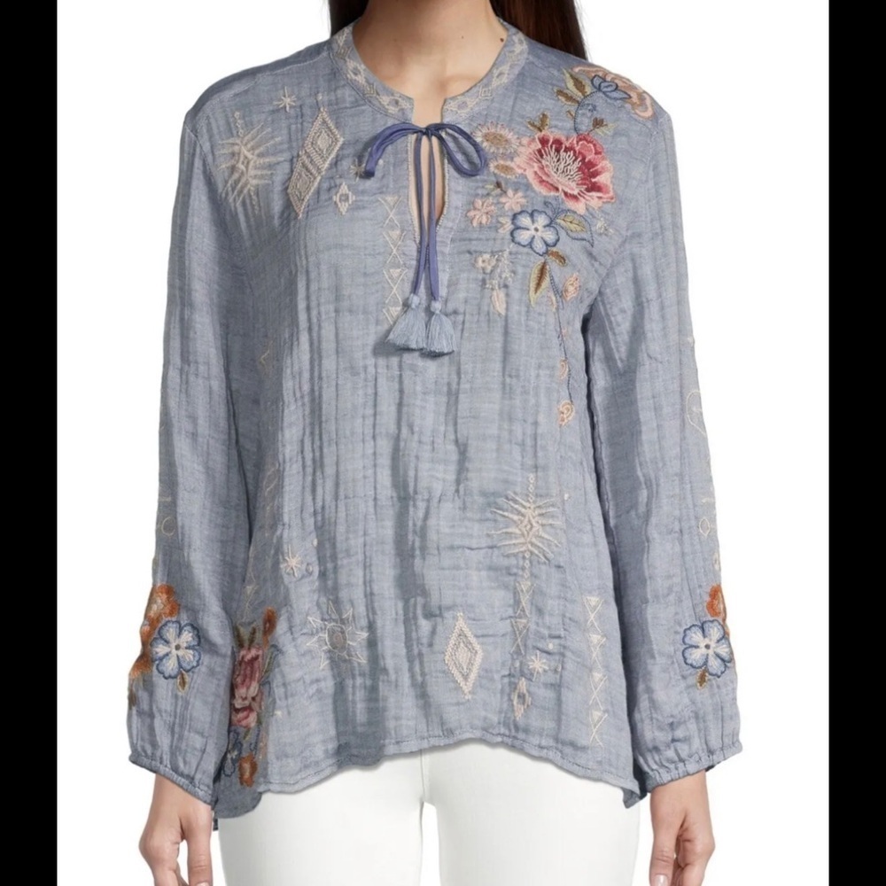 🔥🔥🔥 Clearance Sale JOHNNY WAS BLOUSE LARGE Reduced Buy Now & Save - Picture 12 of 14